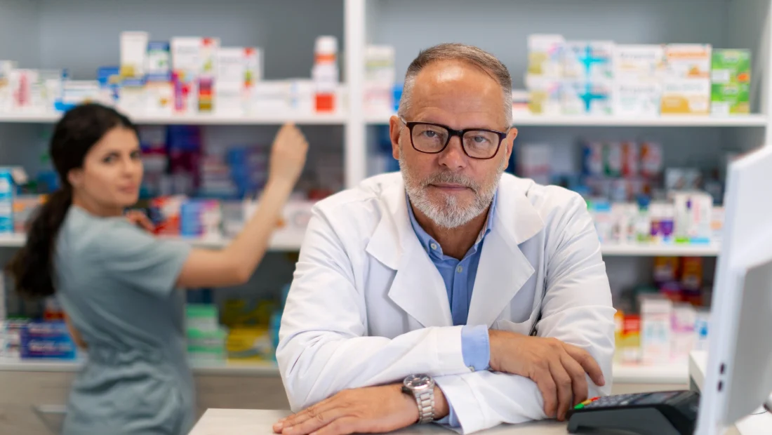 A clinician reviewing an assessment