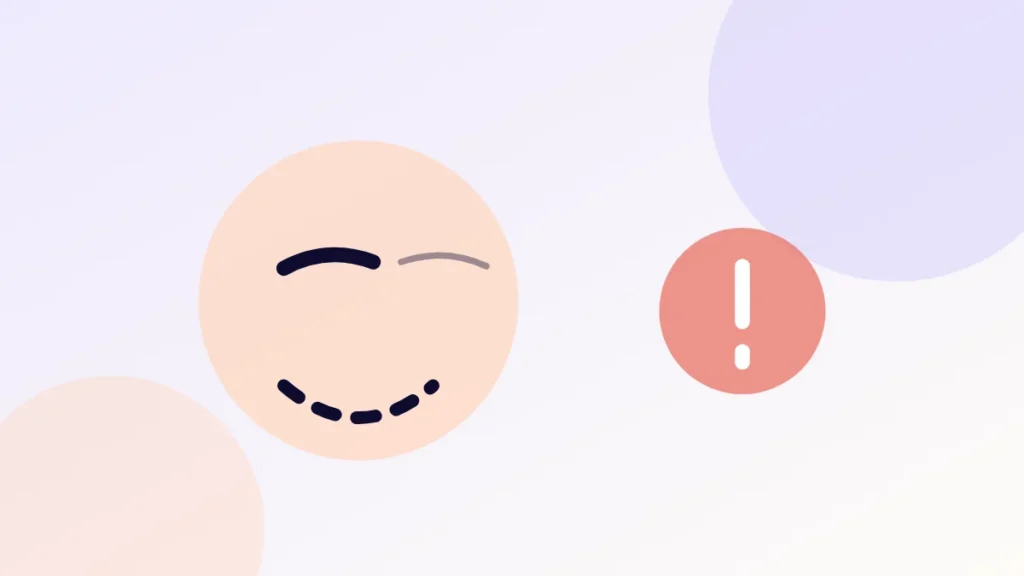 Illustration of a face showing thinning outer eyebrows and a smooth patch in a beard