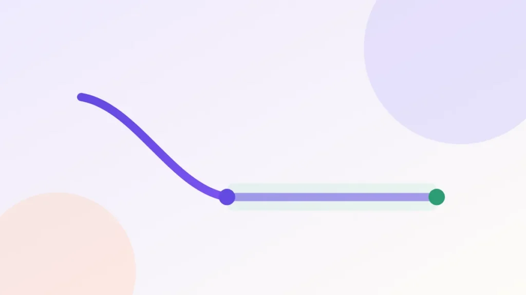 Illustration of a weight trajectory falling and then holding steady