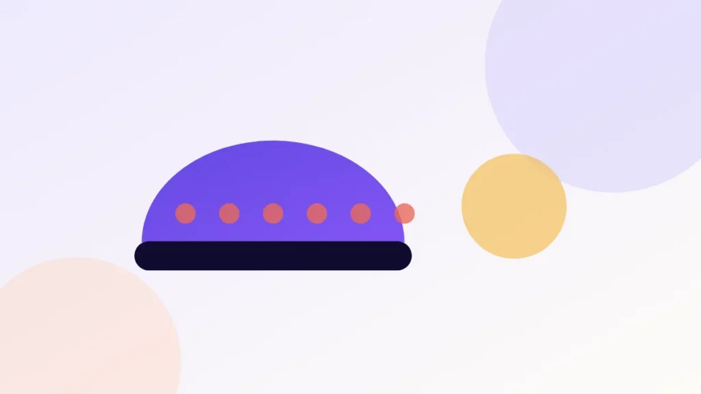 Illustration of a low-level laser cap worn on the scalp with light emitted from diodes