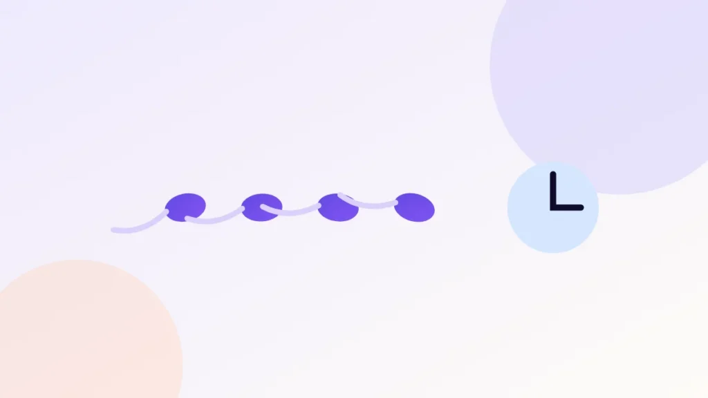 Illustration of the sperm production cycle timeline from lifestyle change to semen analysis