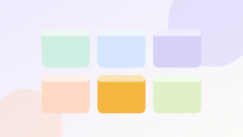 Illustration of six prepared food containers in a grid