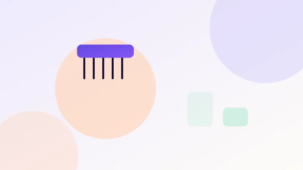 Illustration of fine needles above a cross-section of scalp skin