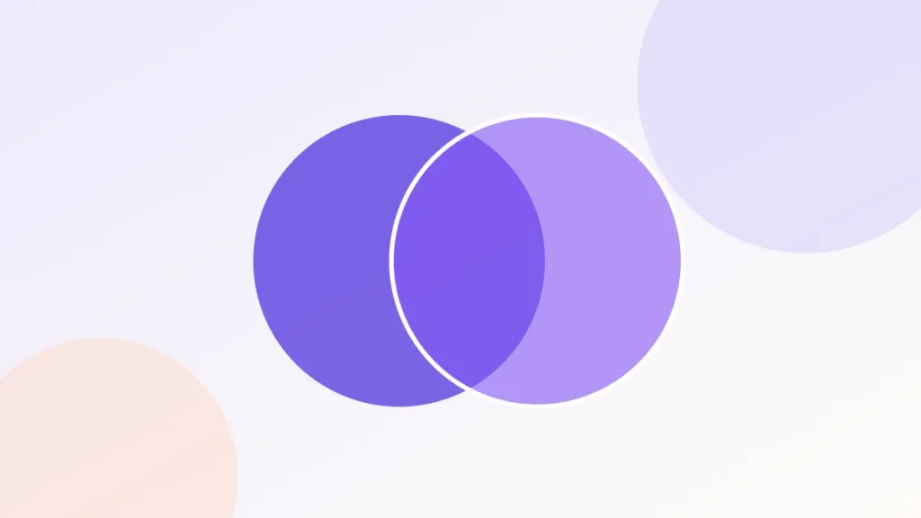 Abstract illustration of two overlapping circles