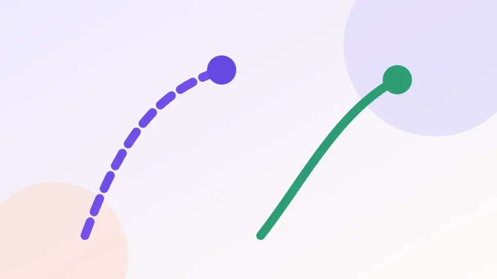 Illustration of two pathways rising at different rates