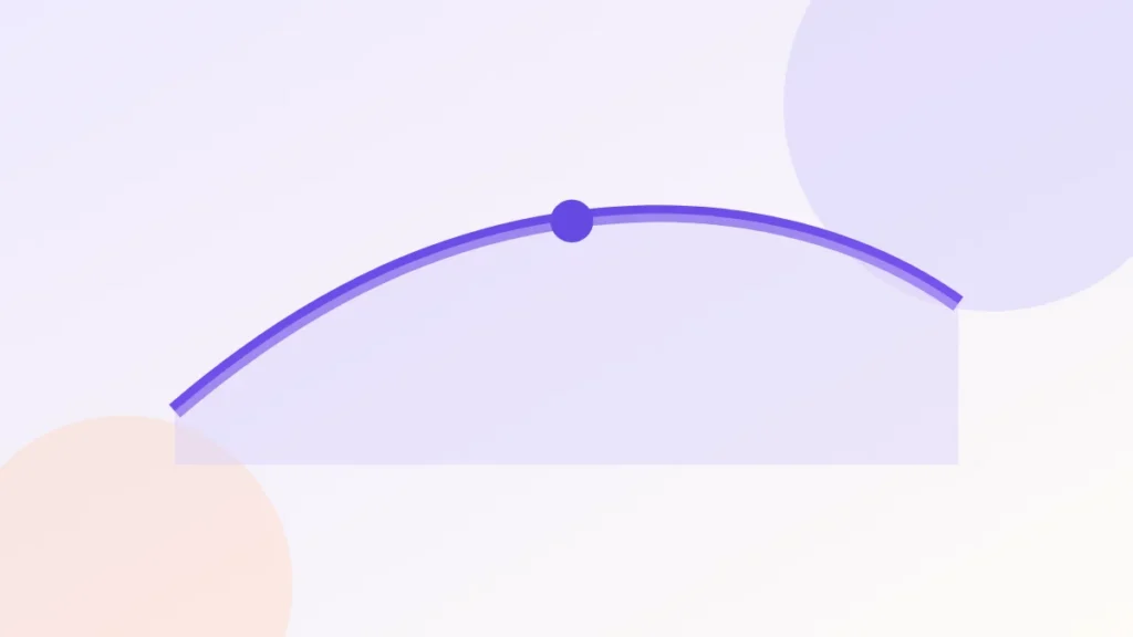 Illustration of a measured size distribution curve showing where most men fall