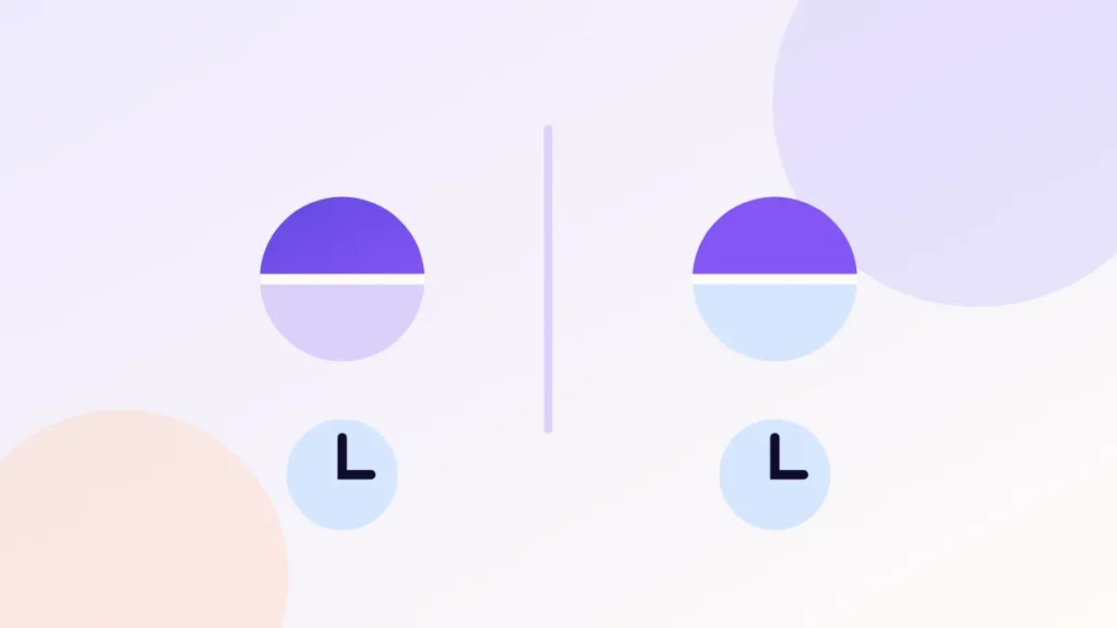 Illustration comparing the time profiles of two medicines