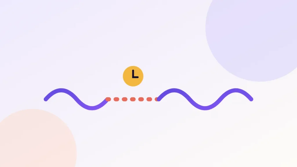 Illustration of a breathing trace interrupted by a pause