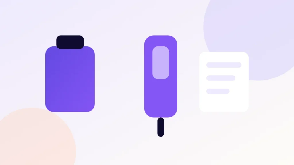 Illustration of a monitoring calendar with blood test markers