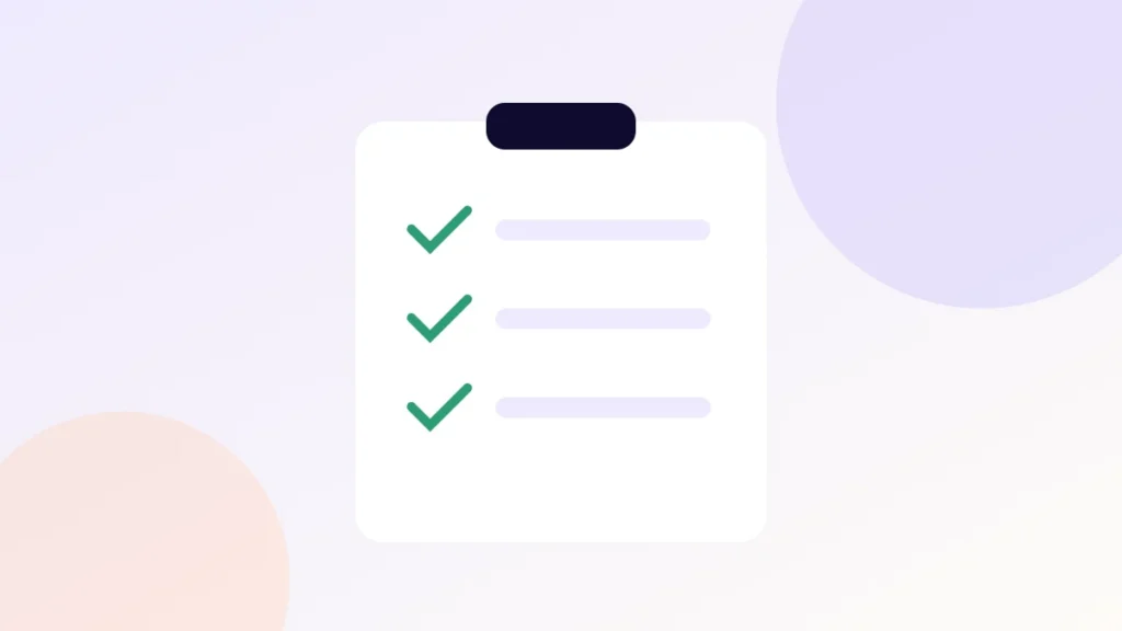 Illustration of a clipboard checklist with ticks